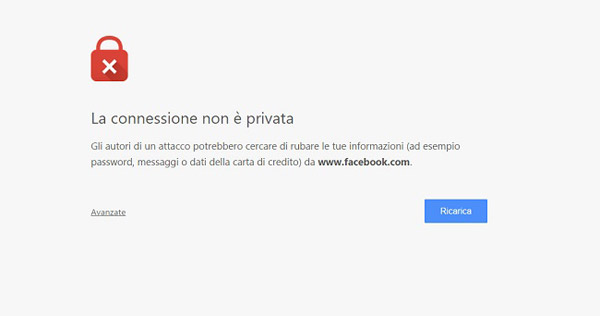 Browser Connessione non sicura