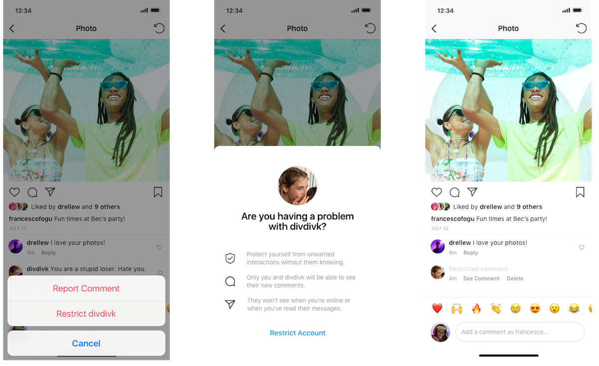 Limita - La nuova funzione di Instagram contro il bullismo