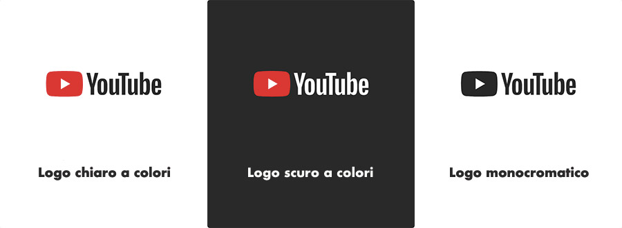 Il nuovo logo di You Tube in 3 versioni